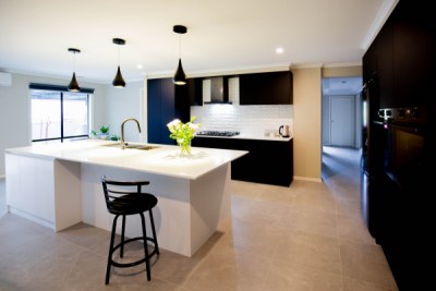 Modern classic black and white kitchen