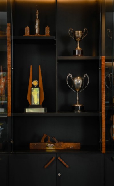 New Norfolk Rowing Club Trophy Cabinet