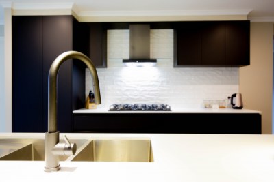 Modern classic black and white kitchen